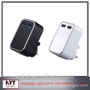 Orignal factory 5V 4A universal dual usb cell phone wall chargers with EU UK AU US plug